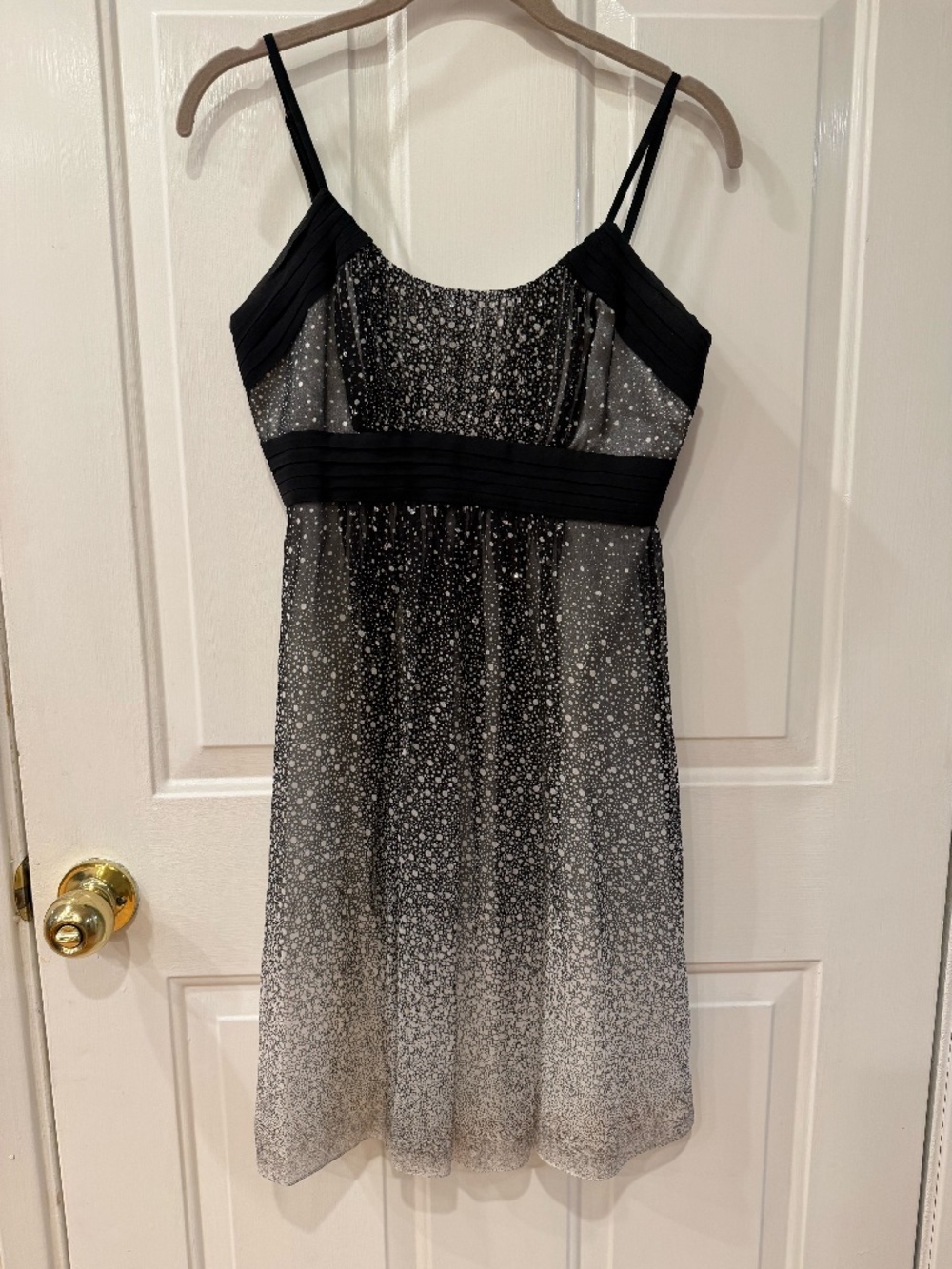 BCBGMaxAzria minidress -size 2 - black and white with embellishments on the bust